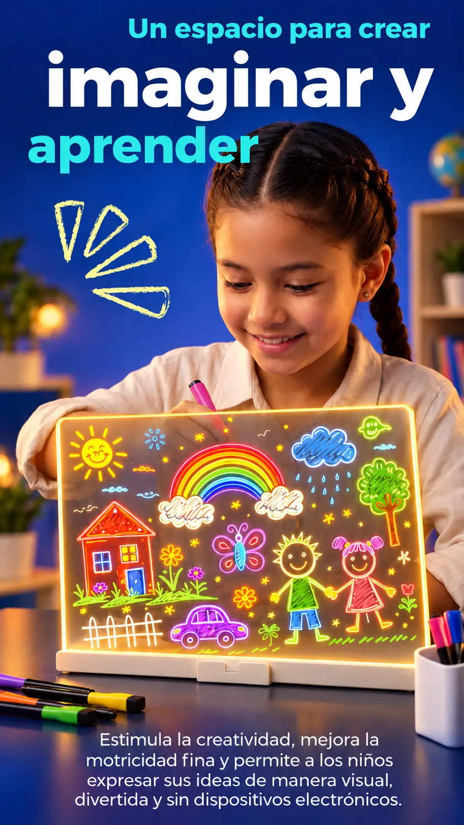 Tablero Mágico con luz de neón — 50% de descuento