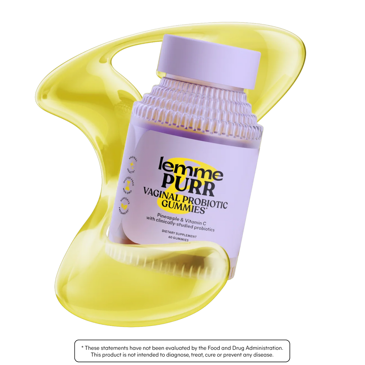 Lemme Purr gomitas probióticas vaginales de piña con SNZ-1969 y vitamina C