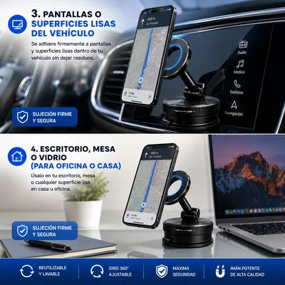 Úsalo en pantallas lisas, escritorio, mesa o vidrio
